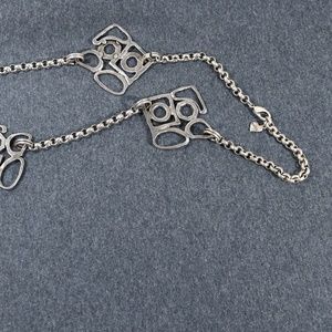 costume jewelry duo paris abstract long necklace